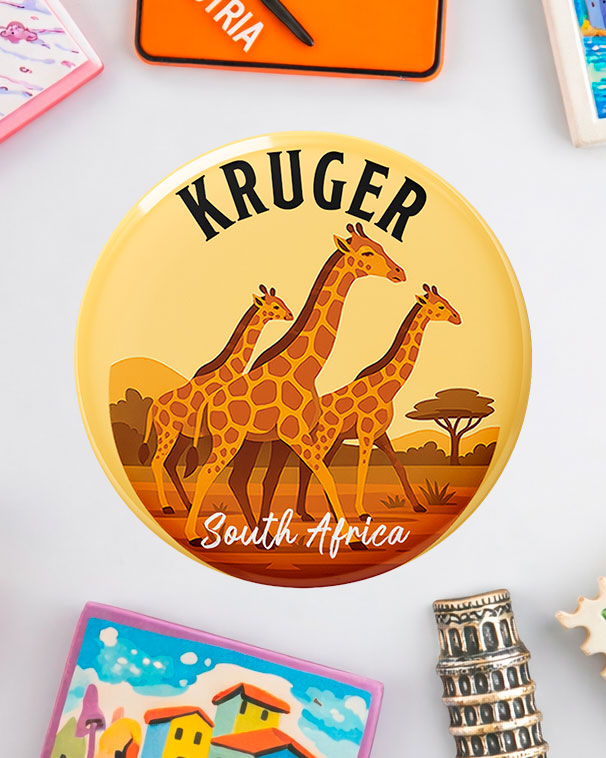 Kruger National Park - Giraffes -South African Fridge Magnet