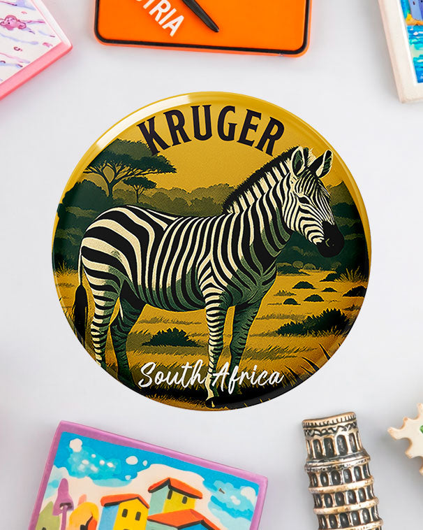 Kruger National Park - Zebra -South African Fridge Magnet
