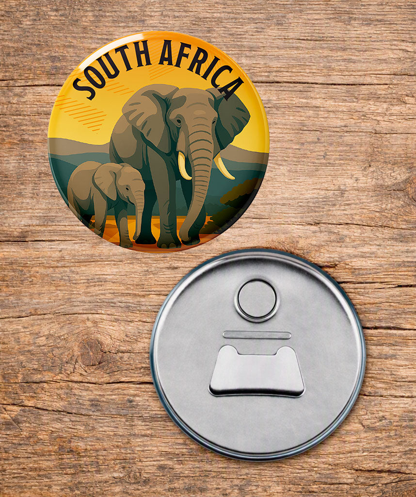 Elephant Trail - South African Fridge Magnet