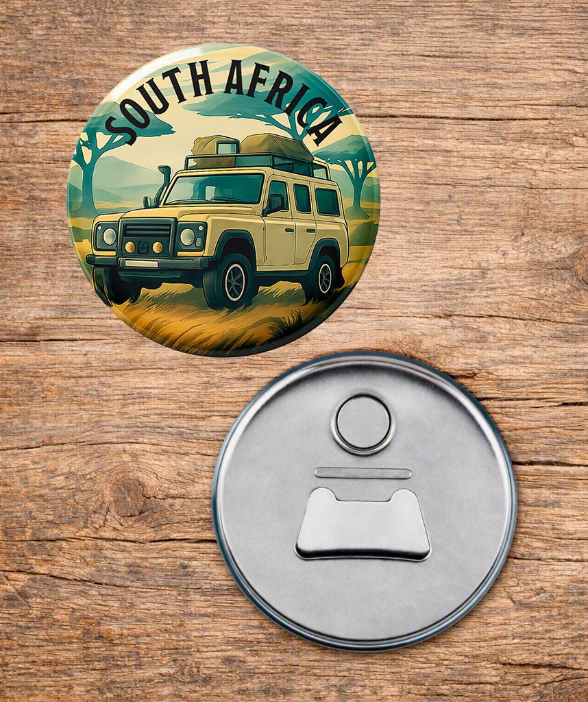 Safari Land Rover - South African Fridge Magnet