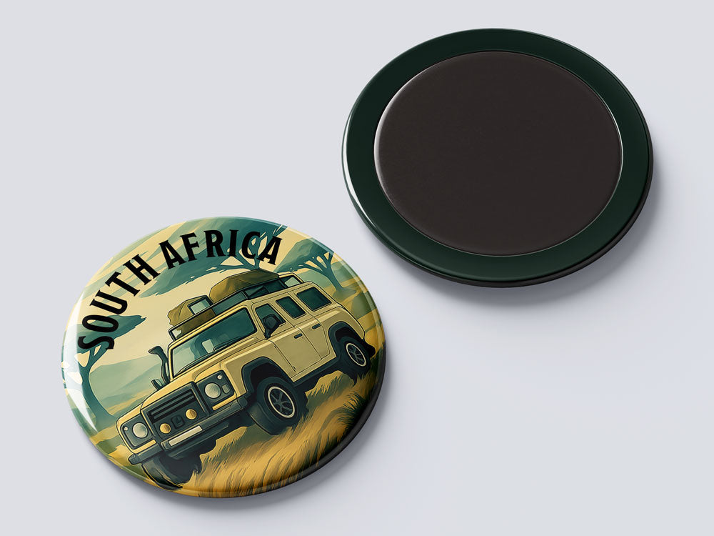 Safari Land Rover - South African Fridge Magnet