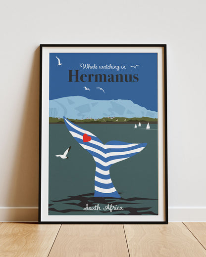 Hermanus whale watching - South African Poster