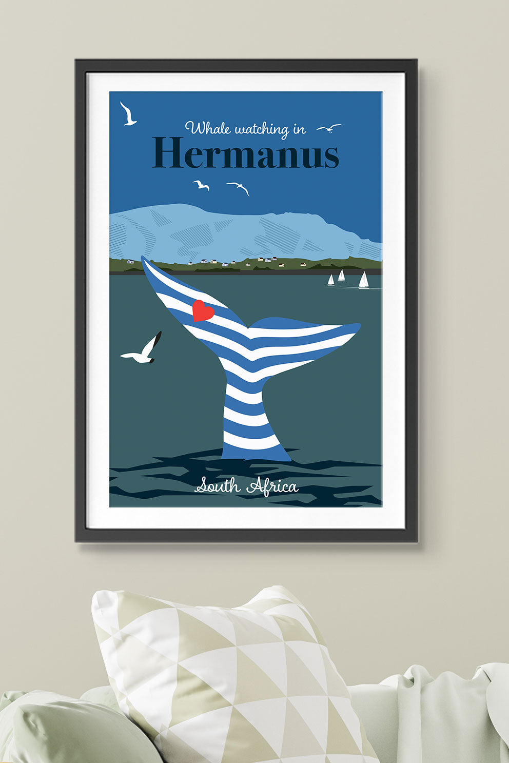 Hermanus whale watching - South African Poster