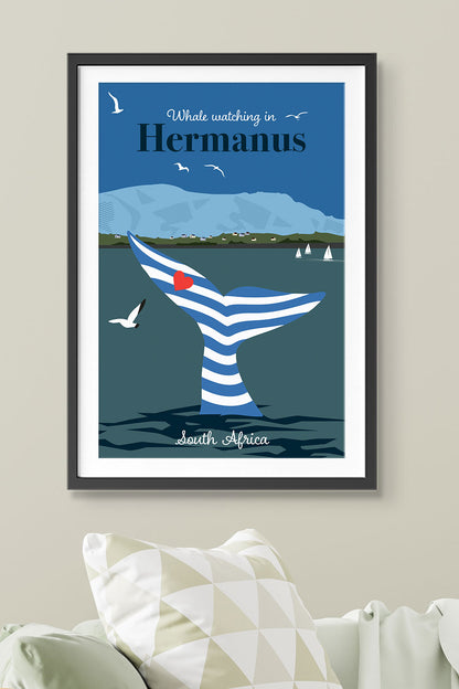 Hermanus whale watching - South African Poster