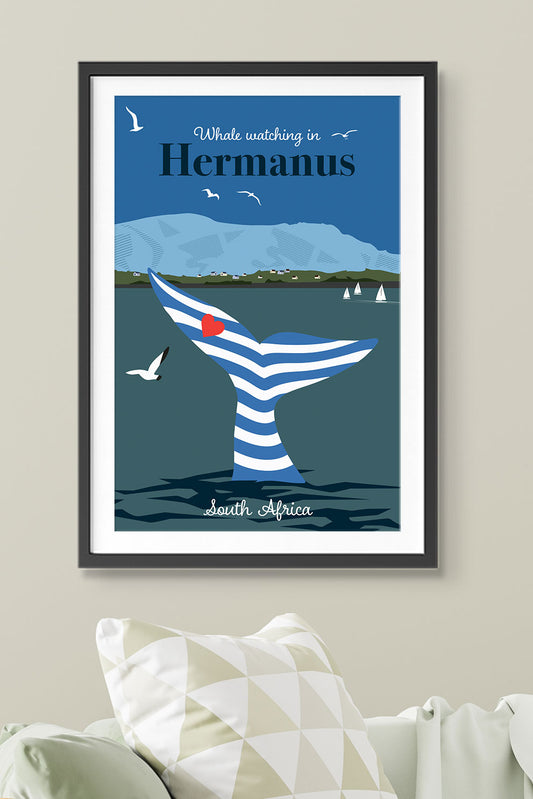 Hermanus whale watching - South African Poster