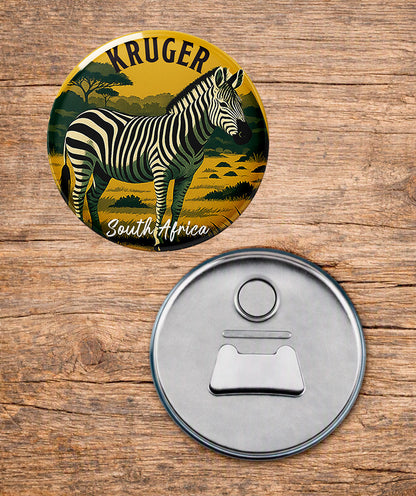 Kruger National Park - Zebra -South African Fridge Magnet