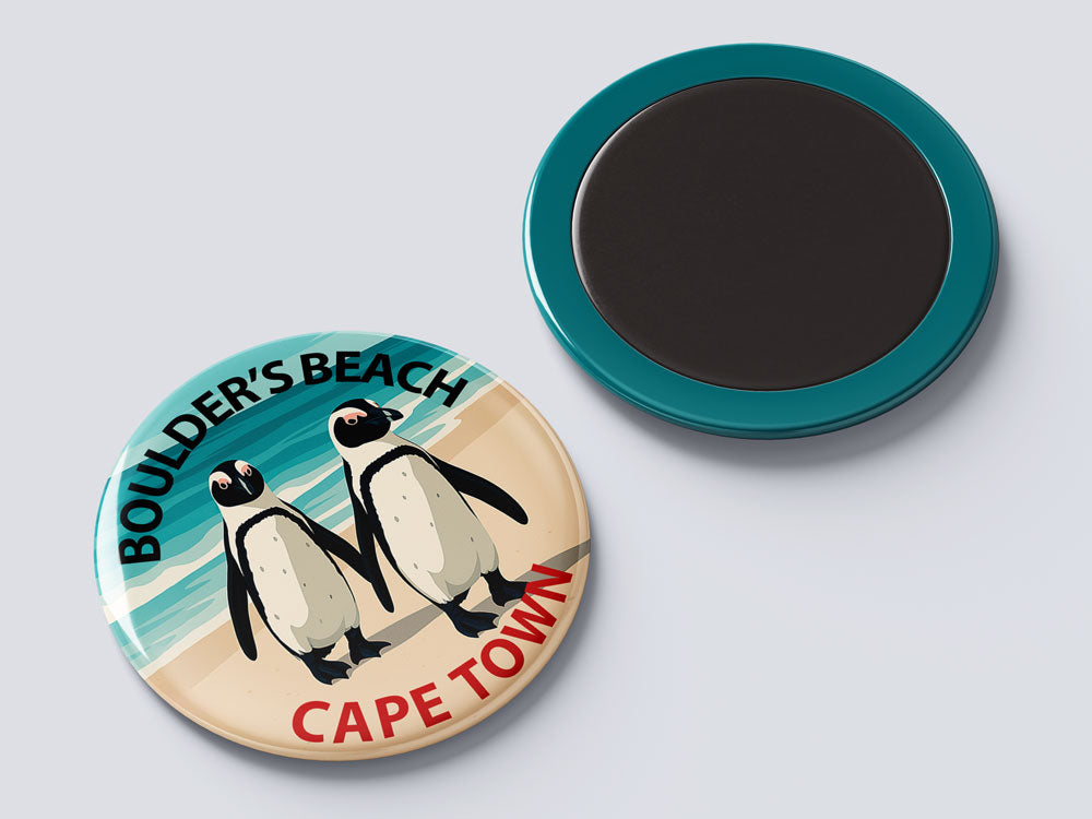 Boulders Beach Penguins - South African Fridge Magnet