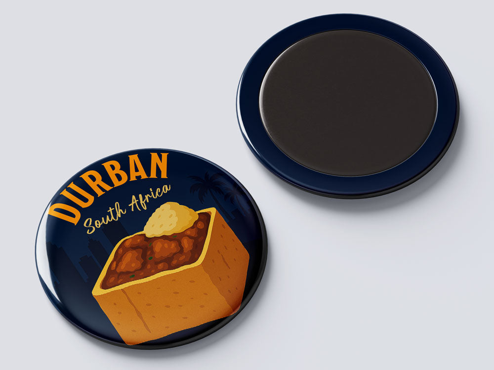 Bunny Chow Durban - South African Fridge Magnet