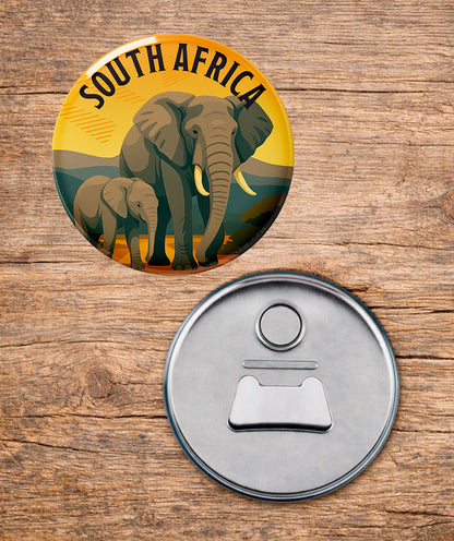 Elephant Trail - South African Fridge Magnet