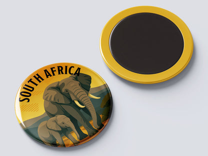 Elephant Trail - South African Fridge Magnet