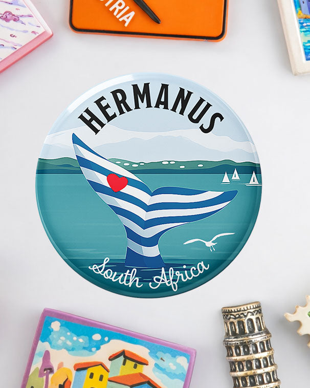 Whale in Hermanus - South African Fridge Magnet