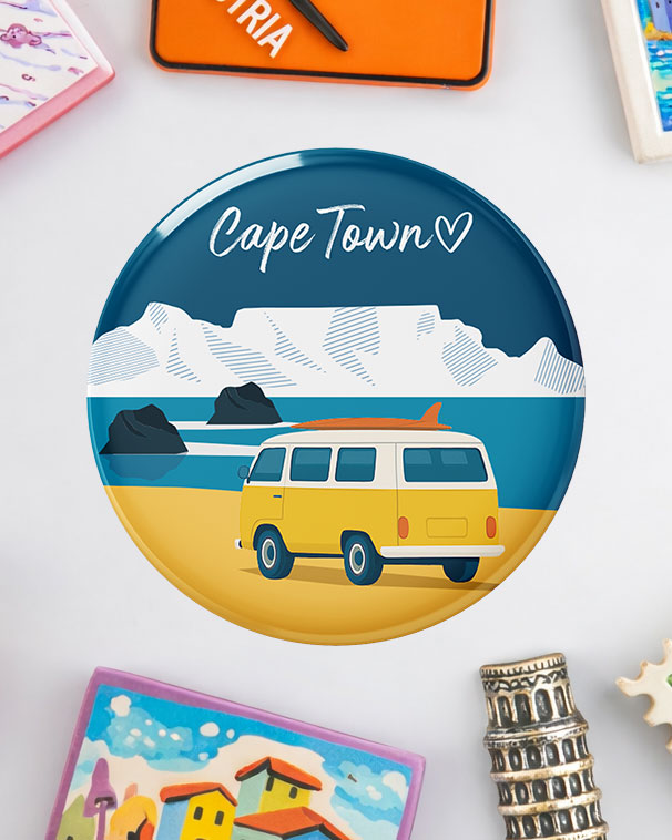 Cape Town Kombi - South African Fridge Magnet