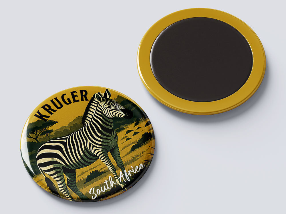 Kruger National Park - Zebra -South African Fridge Magnet