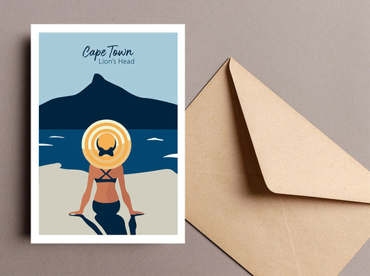 Lion's head - South African Greeting Card