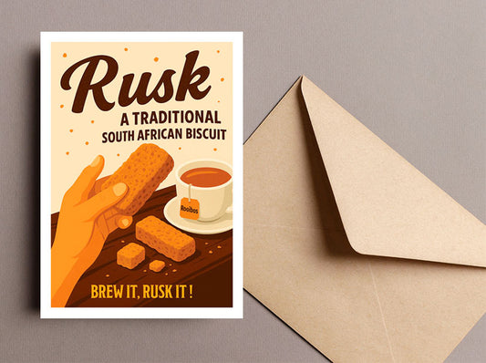 Rusk & rooibos - South African Greeting Card
