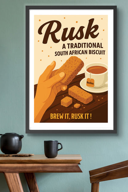 Rusk & rooibos - South African Poster