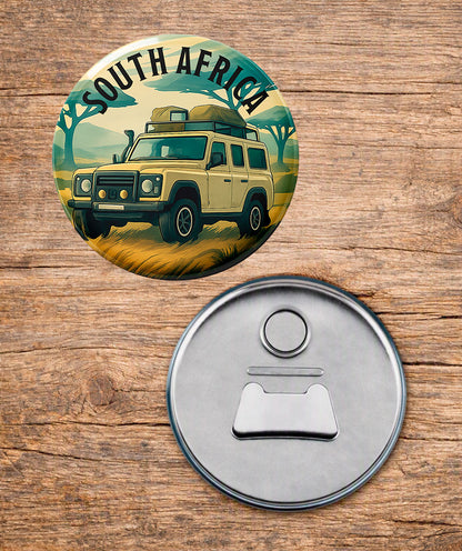 Safari Land Rover - South African Fridge Magnet