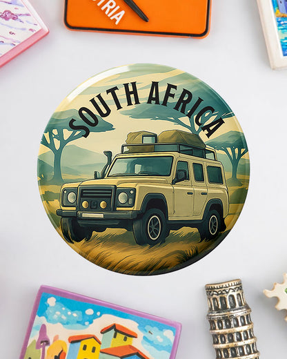 Safari Land Rover - South African Fridge Magnet