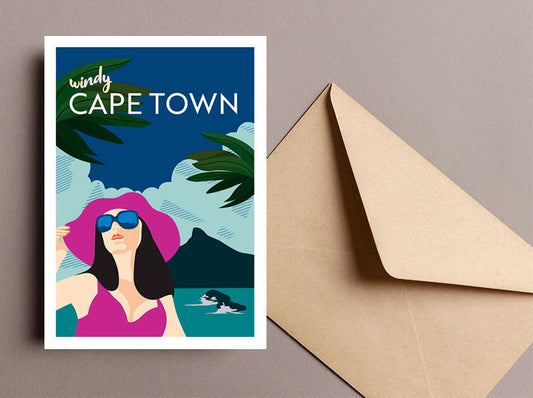 Windy Cape Town - South African Greeting Card